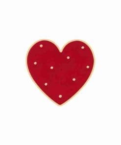 Red Heart 'Valentines Polka Dot' Enamel Pin