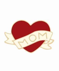 Red Heart 'Mom's Love' Enamel Pin