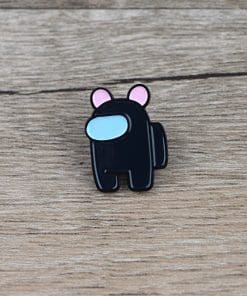 Alternative view of Among Us 'Black Crewmate' Enamel Pin