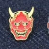 Horror Skull 'Red Demon' Enamel Pin