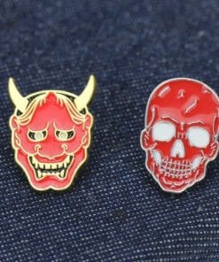 Horror Skull 'Set of 2 | Red Devils' Enamel Pin