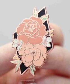 Alternative view of Roses 'Pink Bloom' Enamel Pin