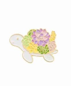 Tortoise 'Succulent Shell' Enamel Pin