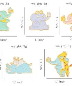 Animal Selfie 'Sitting Blue Elephant' Enamel Pin - Image 6