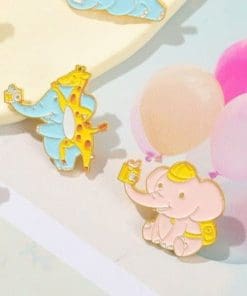 Alternative view of Animal Selfie 'Elephant | School Outing' Enamel Pin