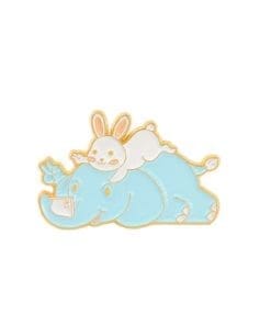 Animal Selfie 'Bunny & Elephant | Peace' Enamel Pin