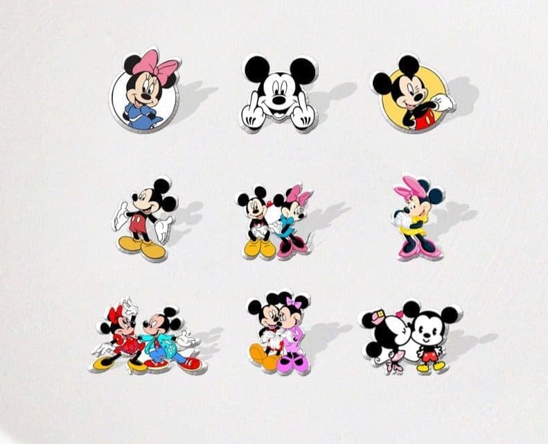 Acrylic Pins Mickey Mouse and Friends 'Dating Mickey and Minnie' - Image 2