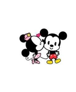 Acrylic Pins Mickey Mouse and Friends 'Minnie Kissing Mickey Chibi' - Image 9