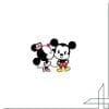 Acrylic Pins Mickey Mouse and Friends 'Minnie Kissing Mickey Chibi'
