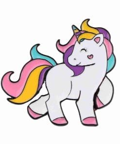 Playful Rainbow Unicorn Enamel Pin