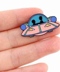 Alternative view of Rick and Morty 'Space Cruiser' Enamel Pin