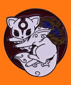Alternative view of Okami 'Amaterasu' Enamel Pin