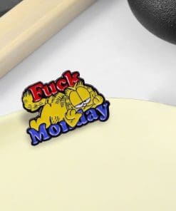 Alternative view of Garfield 'F*ck Monday' Enamel Pin