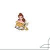 Acrylic Pin Beauty And The Beast ' Belle and Lumiere | Reading'