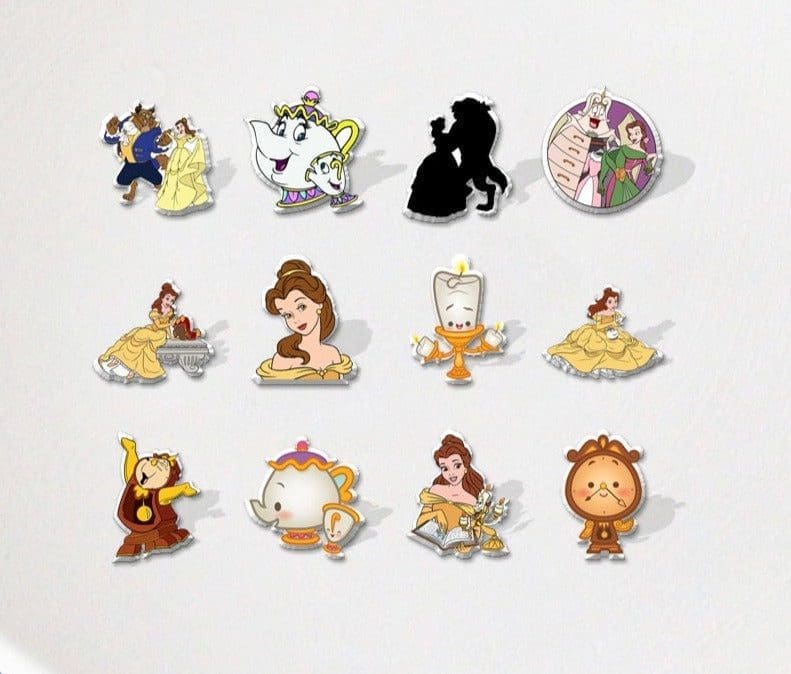 Acrylic Pin Beauty And The Beast ' Belle and Lumiere | Reading' - Image 2