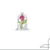 Acrylic Pin Beauty And The Beast 'Enchanted Rose'