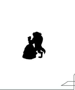 Acrylic Pin Beauty And The Beast 'Beast and Belle | Silhouette'