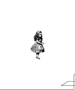 Acrylic Pin Alice in Wonderland 'Alice Monochrome'