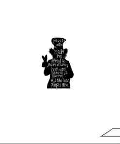 Acrylic Pin Alice in Wonderland 'Mad Hatter Silhouette | Have I Gone Mad?'
