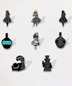 Alternative view of Acrylic Pin Alice in Wonderland 'Alice Monochrome'