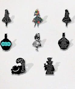 Alternative view of Acrylic Pin Alice in Wonderland 'Mad Hatter Silhouette | Have I Gone Mad?'