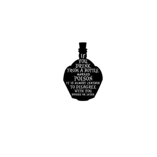 Acrylic Pin Alice in Wonderland 'Poison Jar Silhouette | Quoted' - Image 4
