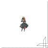 Acrylic Pin Alice in Wonderland 'Alice Roses Silhouette'