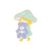 Blue Mushroom 'Bear Cuddling' Enamel Pin