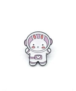 Bunny Astronaut Heart Suit Enamel Pin