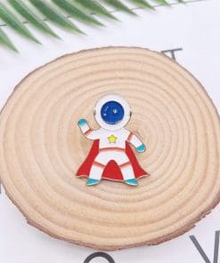 Alternative view of Astronaut 'Red Cape' Enamel Pin