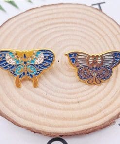 Alternative view of Golden Blue Butterfly 'Swallowtail | Set of 2' Enamel Pin