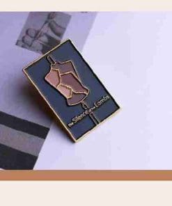 Alternative view of The Silence of The Lambs 'Human Skin Stitching' Enamel Pin