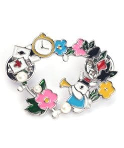 Alternative view of Alice in Wonderland 'White Rabbit Trumpet' Enamel Pin