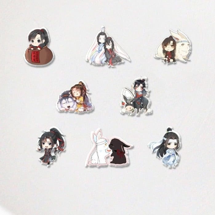 Acrylic Pin The Untamed ‘Wuxain and Lan Wangji’s White Fat Rabbit’ - Image 2