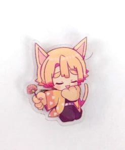 Acrylic Pin Demon Slayer Zenitsu | Flower Chibi'