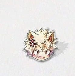Alternative view of Acrylic Pin My Hero Academia 'Katsuki | Cat Ears Chibi'