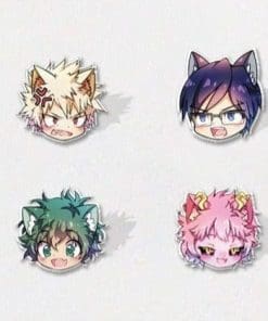 Alternative view of Acrylic Pin My Hero Academia 'Izuku Midoriya | Cat Ears Chibi'