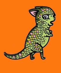 Alternative view of Sneaky Dino Enamel Pin