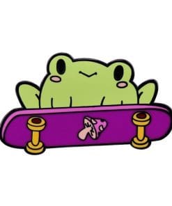 Cute Skateboarding Frog Enamel Pin