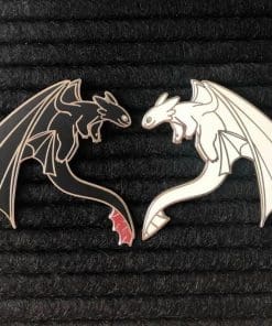 Alternative view of How to Train Your Dragon 'Flying Night Fury' Enamel Pin