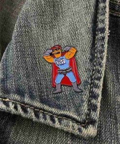 Alternative view of The Simpsons 'Super Duff Homer' Enamel Pin