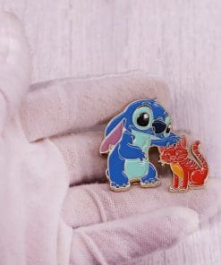 Alternative view of Lilo and Stitch 'Stitch and Little Tiger' Enamel Pin