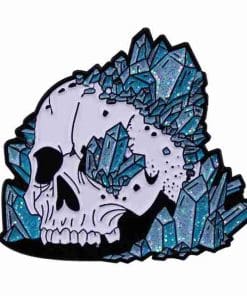 Skull Art 'Blue Crystal' Enamel Pin