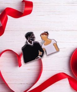 Alternative view of Bridgerton 'Adorable Simon and Daphne' Enamel Pin