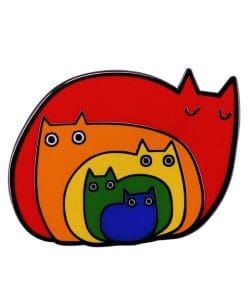Beautiful Rainbow Cat Enamel Pin