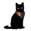 Cute Cat 'Rainbow Pride Scarf' Enamel Pin