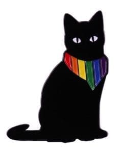 Cute Cat 'Rainbow Pride Scarf' Enamel Pin