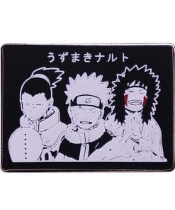 Naruto 'Monochrome Shikamaru | Naruto | Jiraiya' Enamel Pin