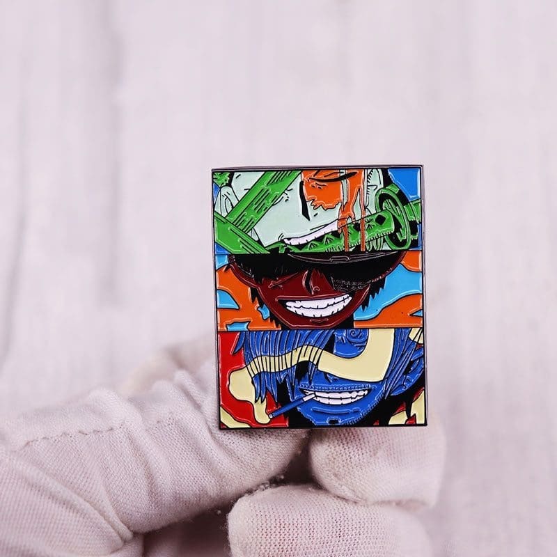 One Piece 'Zoro | Luffy | Sanji' Enamel Pin - Image 2
