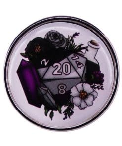 Dungeons & Dragons 'D20 | Crystal and Rose' Enamel Pin